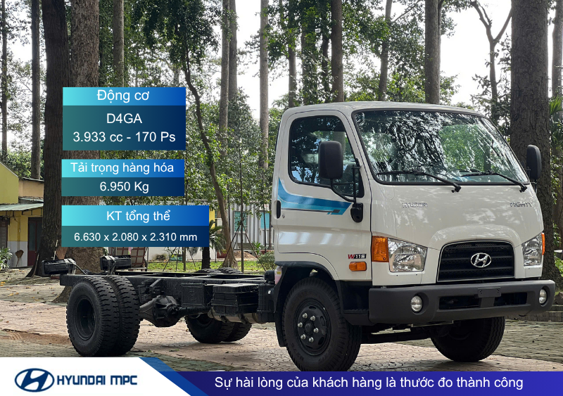 Xe tải Hyundai Mighty W11S - Động cơ khoẻ hơn lên đến 150PS